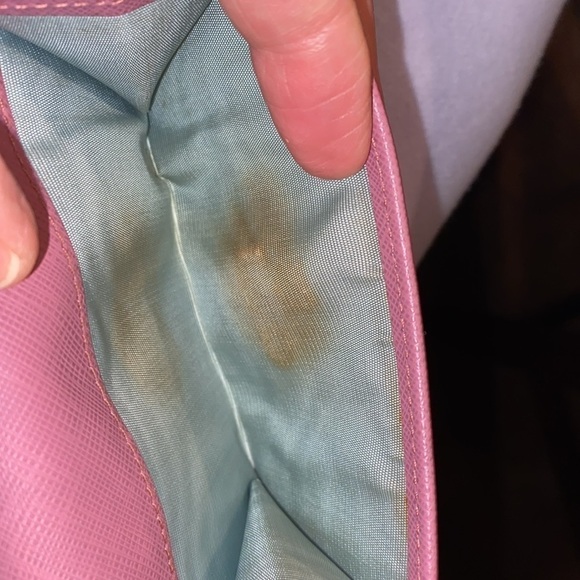 SALVATORE FERRAGAMO Vintage Gancini Compact Wallet Mauve with Chain - Picture 11 of 13